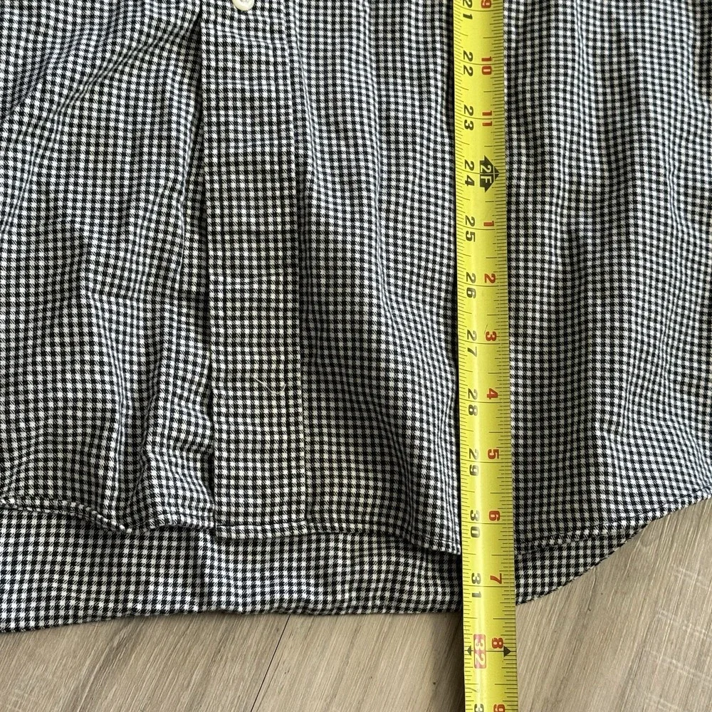 Ralph Lauren Button UpShirt Lowell Sport‎ Men's  Size XL Black And White Plaid